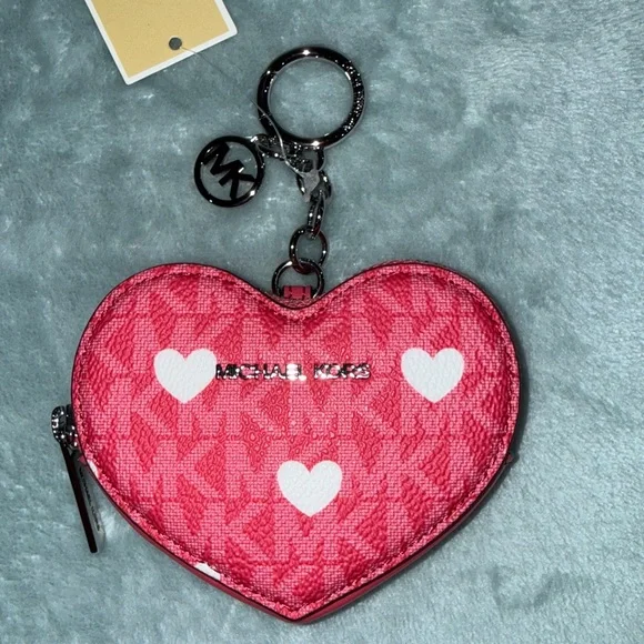 Michael Kors Pink Heart Coin Pouch - Picture 9 of 9